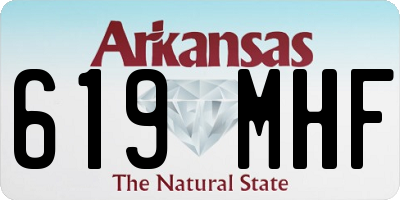 AR license plate 619MHF