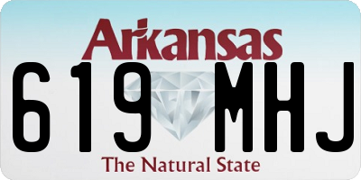 AR license plate 619MHJ