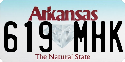 AR license plate 619MHK