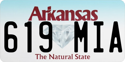 AR license plate 619MIA