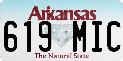 AR license plate 619MIC