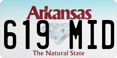 AR license plate 619MID
