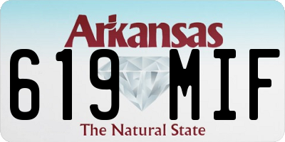 AR license plate 619MIF