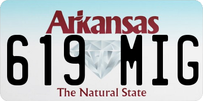 AR license plate 619MIG