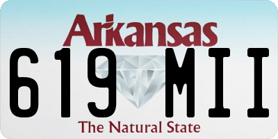 AR license plate 619MII