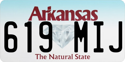 AR license plate 619MIJ