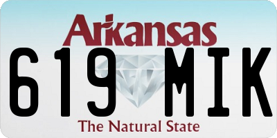 AR license plate 619MIK
