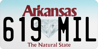 AR license plate 619MIL