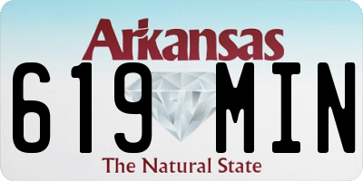 AR license plate 619MIN