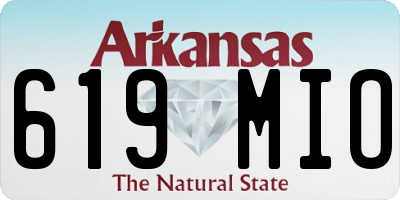 AR license plate 619MIO