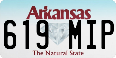 AR license plate 619MIP
