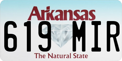 AR license plate 619MIR