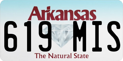AR license plate 619MIS
