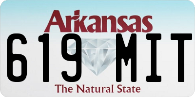 AR license plate 619MIT