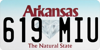 AR license plate 619MIU