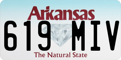 AR license plate 619MIV