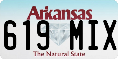 AR license plate 619MIX