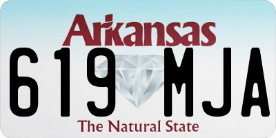 AR license plate 619MJA