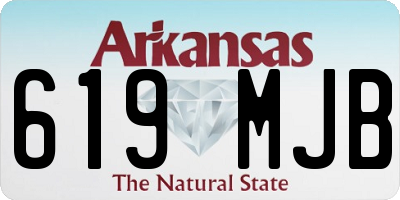 AR license plate 619MJB