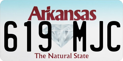 AR license plate 619MJC