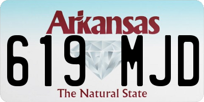 AR license plate 619MJD