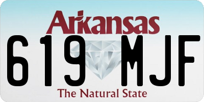 AR license plate 619MJF