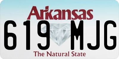 AR license plate 619MJG