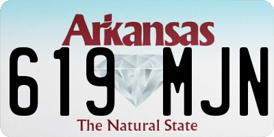 AR license plate 619MJN