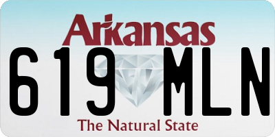 AR license plate 619MLN