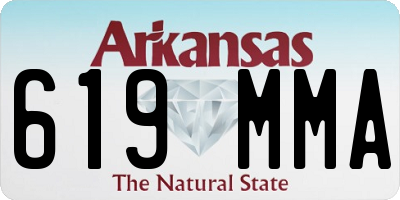 AR license plate 619MMA