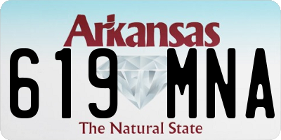 AR license plate 619MNA