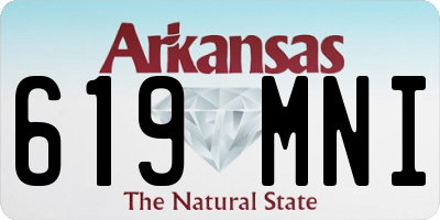 AR license plate 619MNI