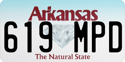 AR license plate 619MPD