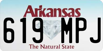 AR license plate 619MPJ