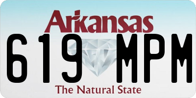 AR license plate 619MPM