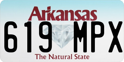 AR license plate 619MPX