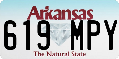 AR license plate 619MPY