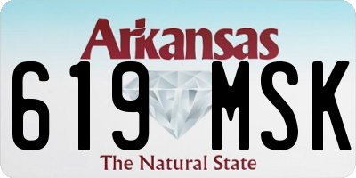 AR license plate 619MSK