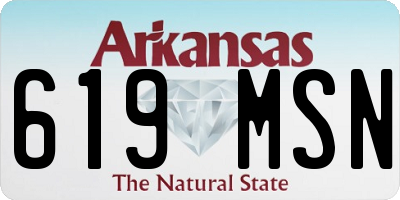 AR license plate 619MSN