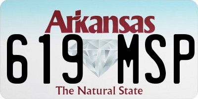 AR license plate 619MSP