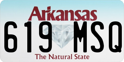 AR license plate 619MSQ