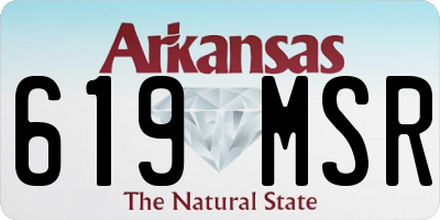 AR license plate 619MSR