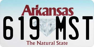 AR license plate 619MST