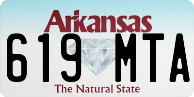AR license plate 619MTA