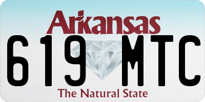 AR license plate 619MTC