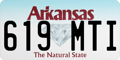 AR license plate 619MTI