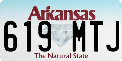AR license plate 619MTJ