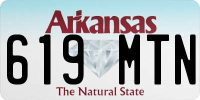 AR license plate 619MTN
