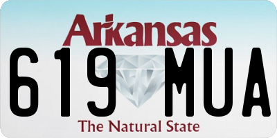 AR license plate 619MUA