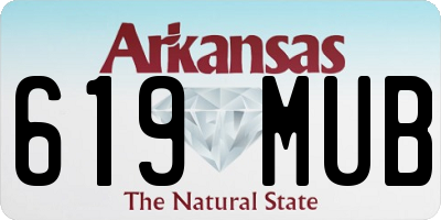 AR license plate 619MUB